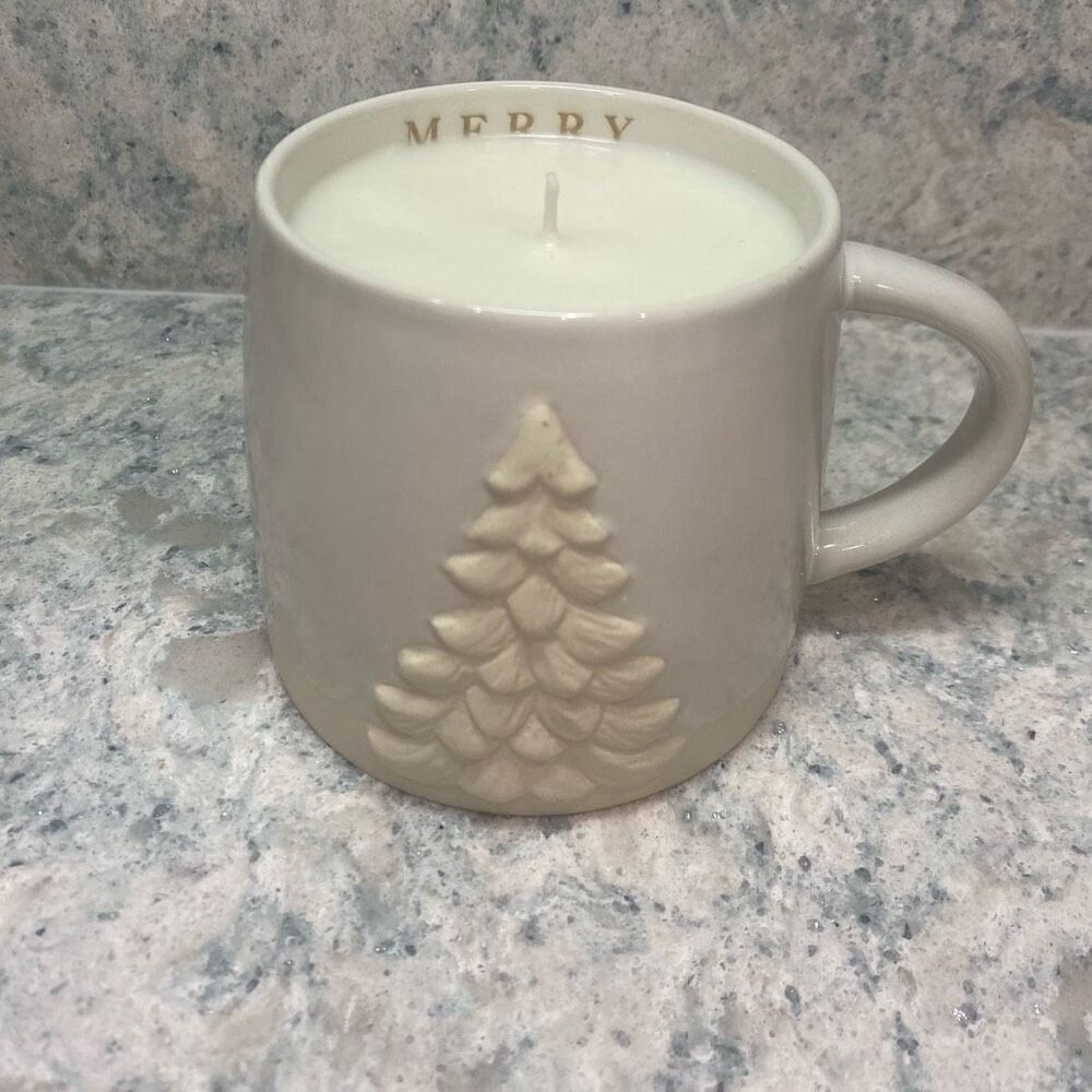 White Christmas Tree Scented Candle